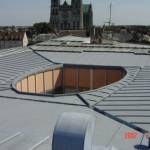 Couverture avec corniche en zinc